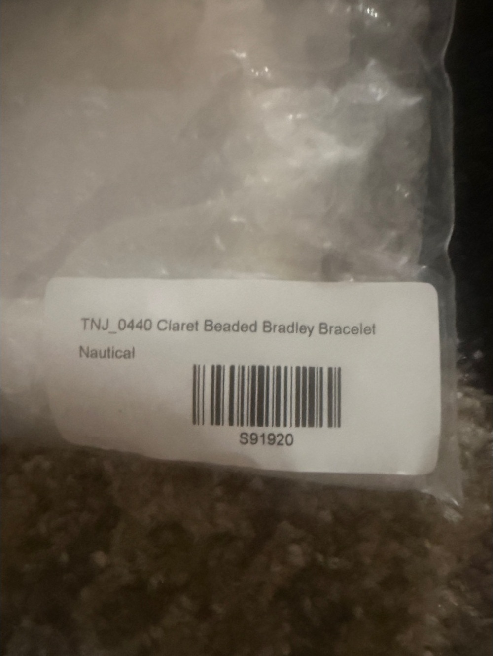 NWT Tuckernuck Claret Beaded Bradley Bracelet in Nautical - Picture 8 of 8